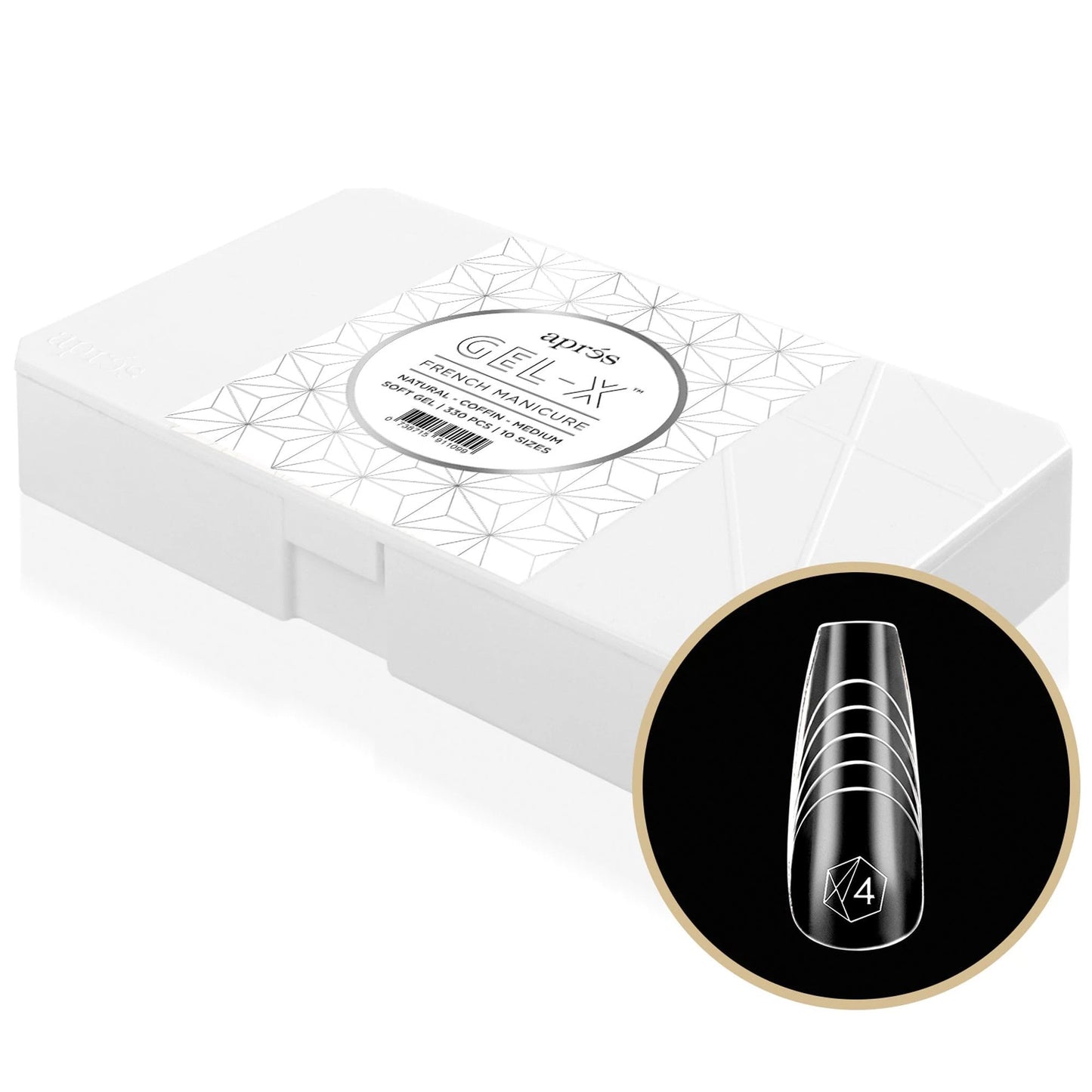 FRENCH MANICURE NATURAL SQUARE MEDIUM